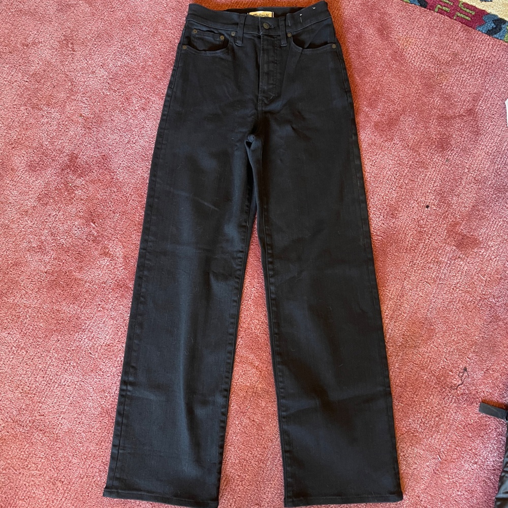 Madewell 26 T The Perfect Vintage Wide Leg Jean NWT Black